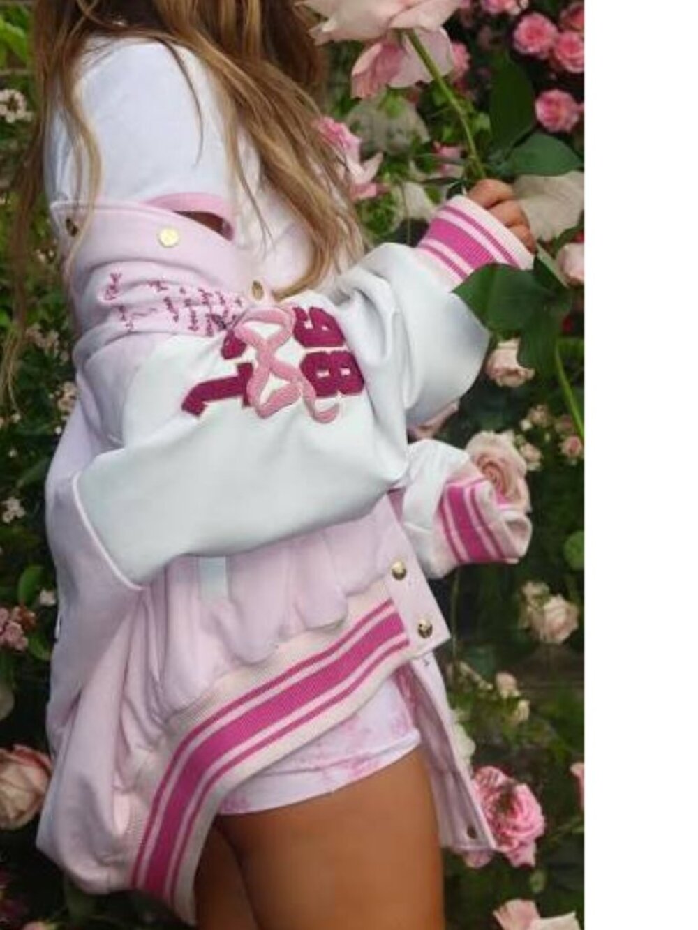 new VICTORIA'S SECRET PINK LOVESHACKFANCY bomber jacket